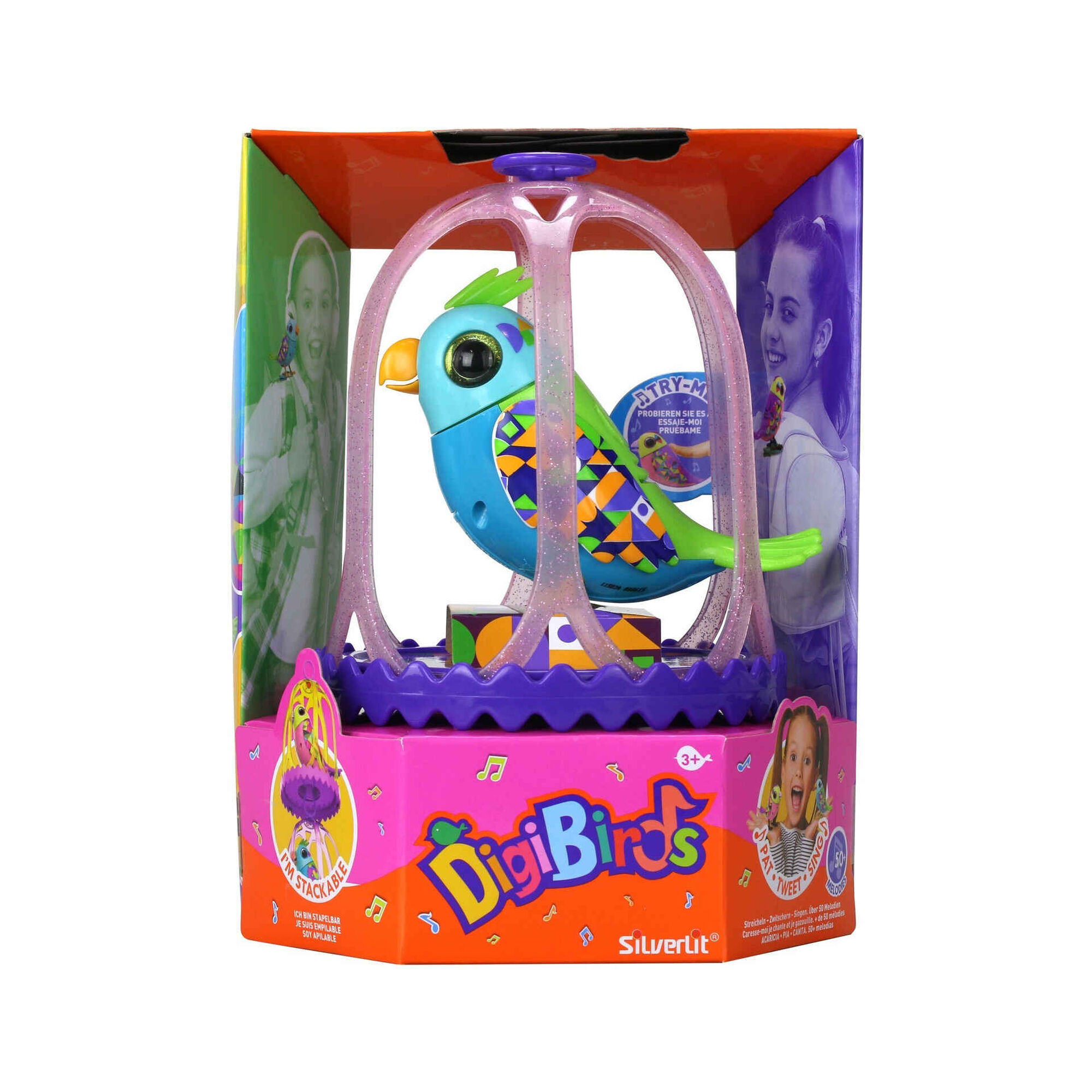 Digibirds - P&aacute;ssaro com Gaiola (v&aacute;rios modelos)