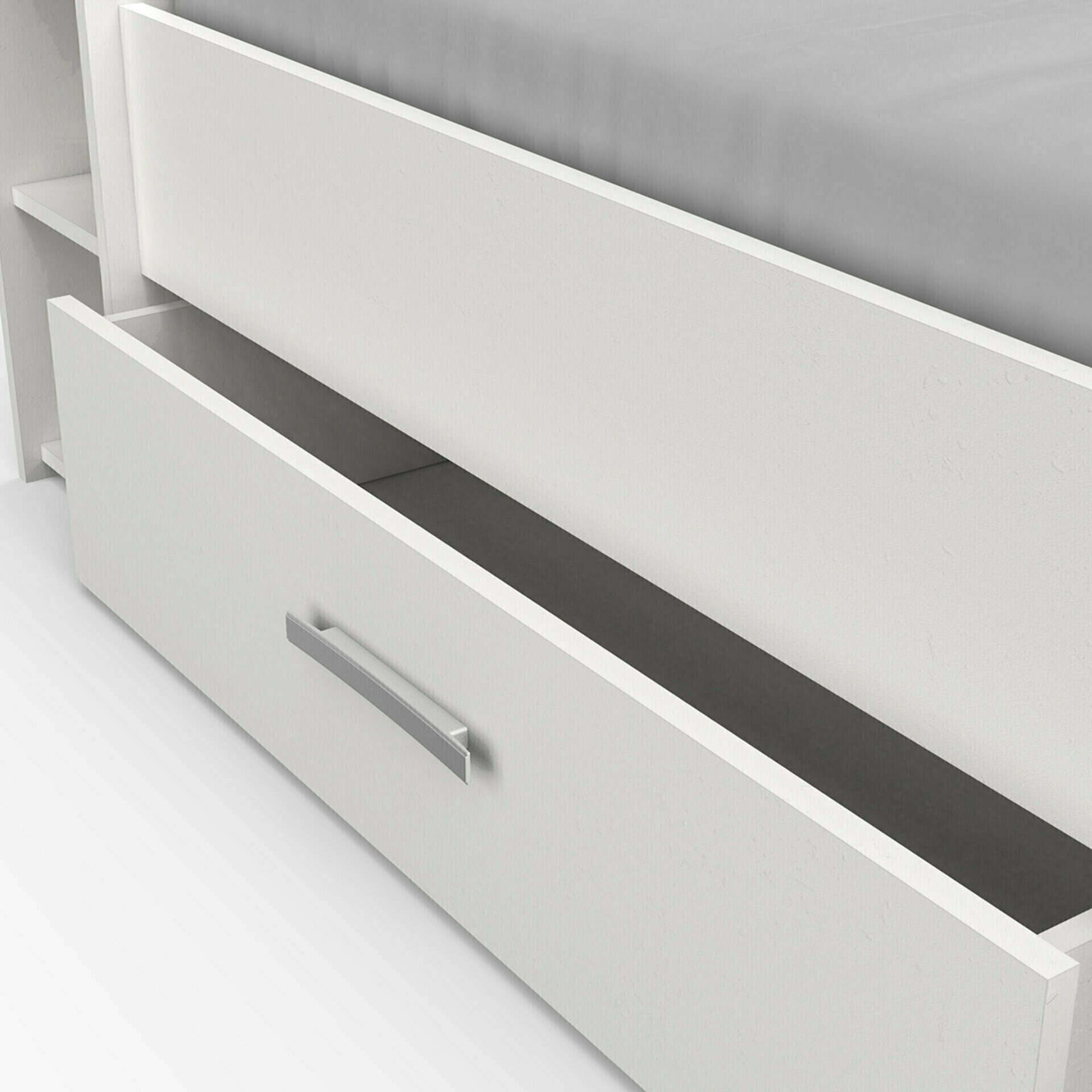 Cama Casal 169x227x74cm Branca Pocket