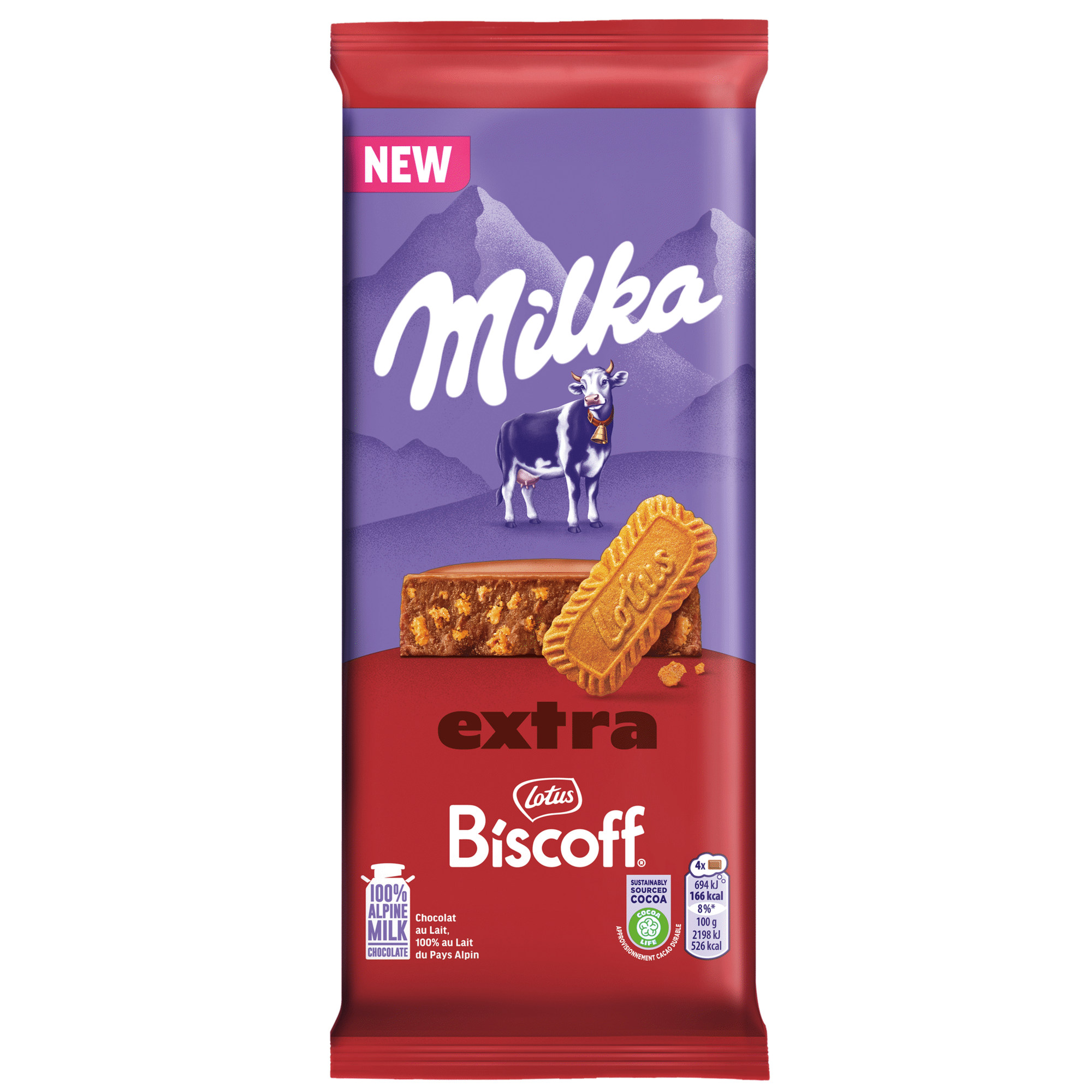 Tablete de Chocolate de Leite com Biscoff
