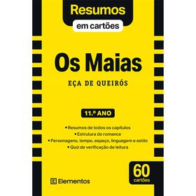 Resumos em Cart&otilde;es - Livro Os Maias - E&ccedil;a de Queir&oacute;s - 11.&ordm; Ano