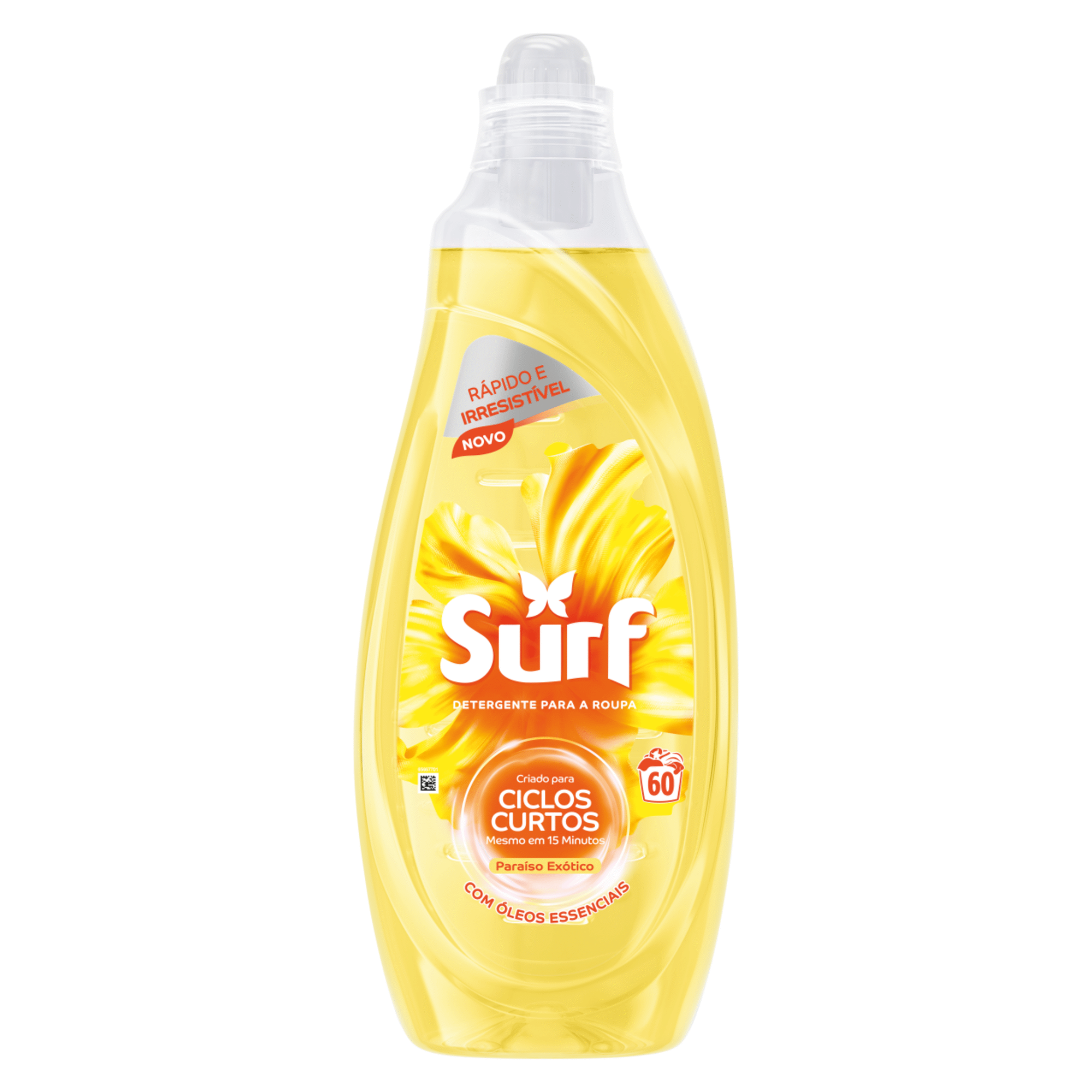 Detergente M&aacute;quina Roupa L&iacute;quido Ciclos Curtos Para&iacute;so Ex&oacute;tico Surf