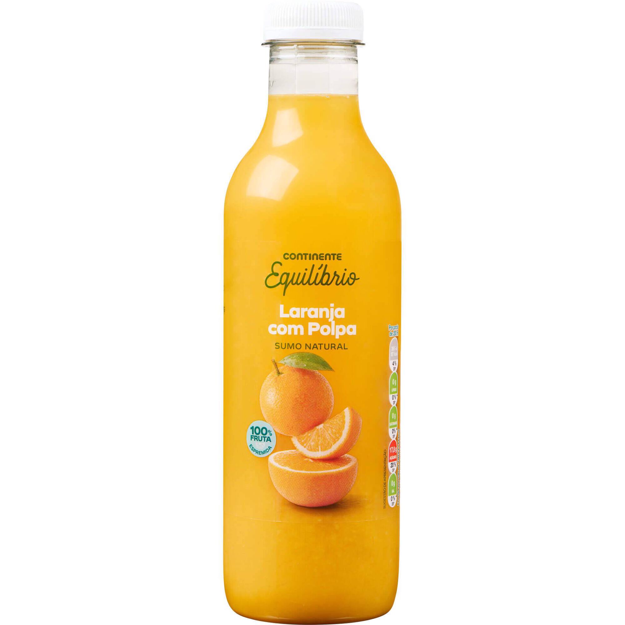 Sumo 100% Laranja com Polpa Continente Equil&iacute;brio