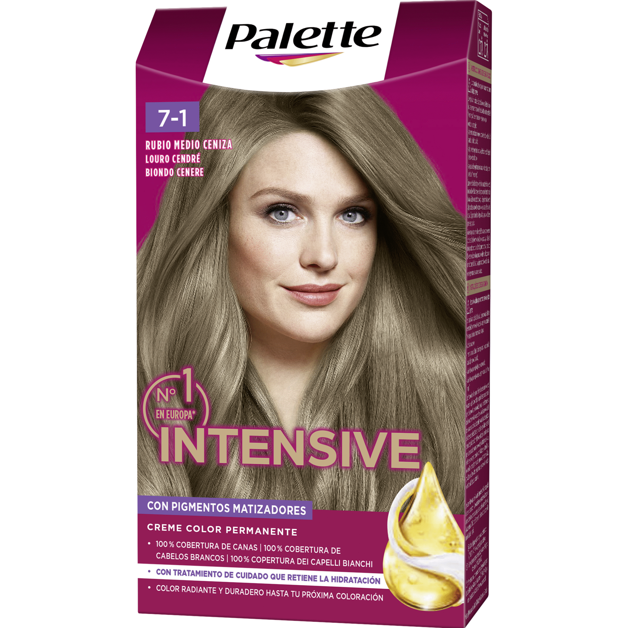 Coloração Permanente Intensive Louro Cendré 7.1