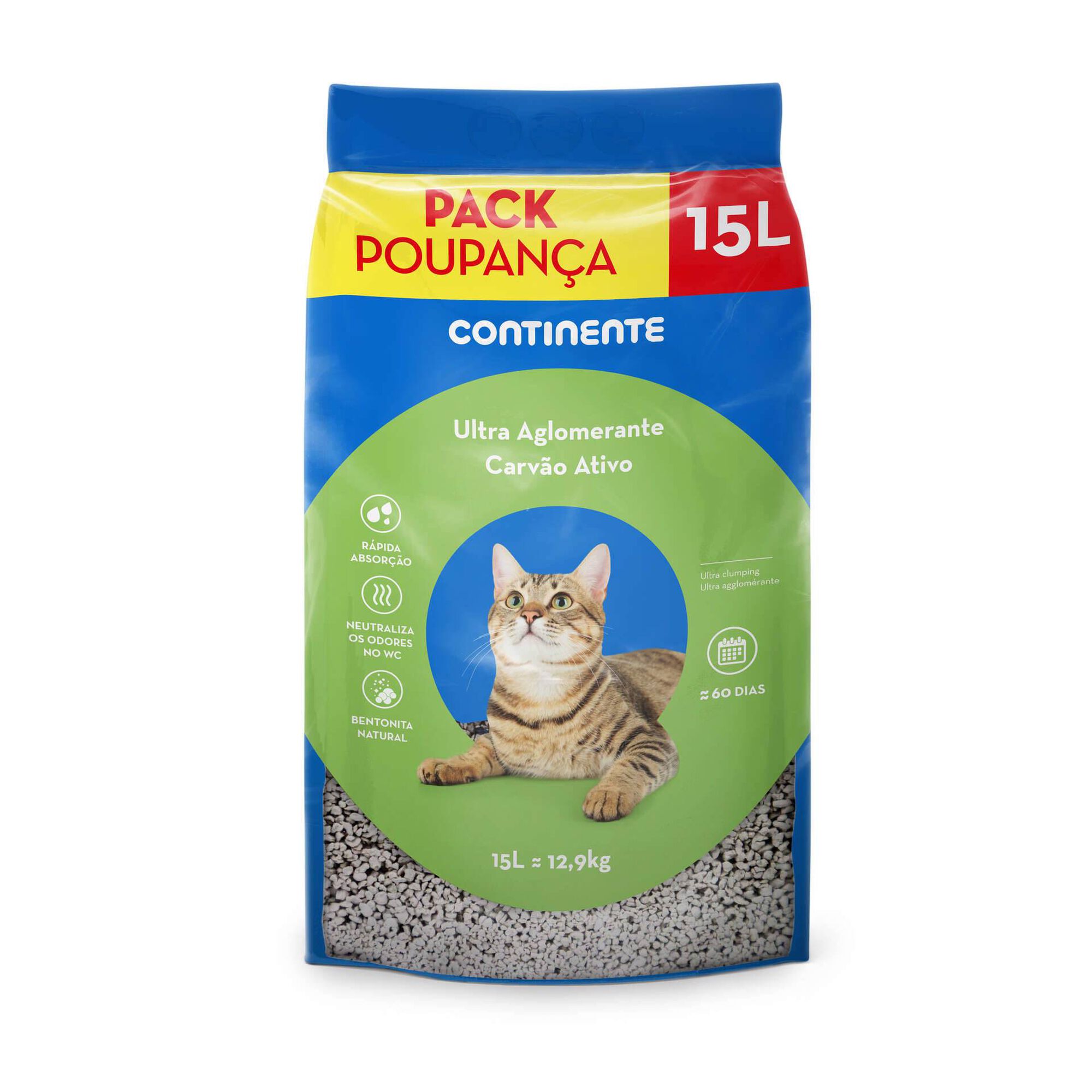 Areia para Gato Ultra Aglomerante Bentonite Carvão Ativo Pack Poupança