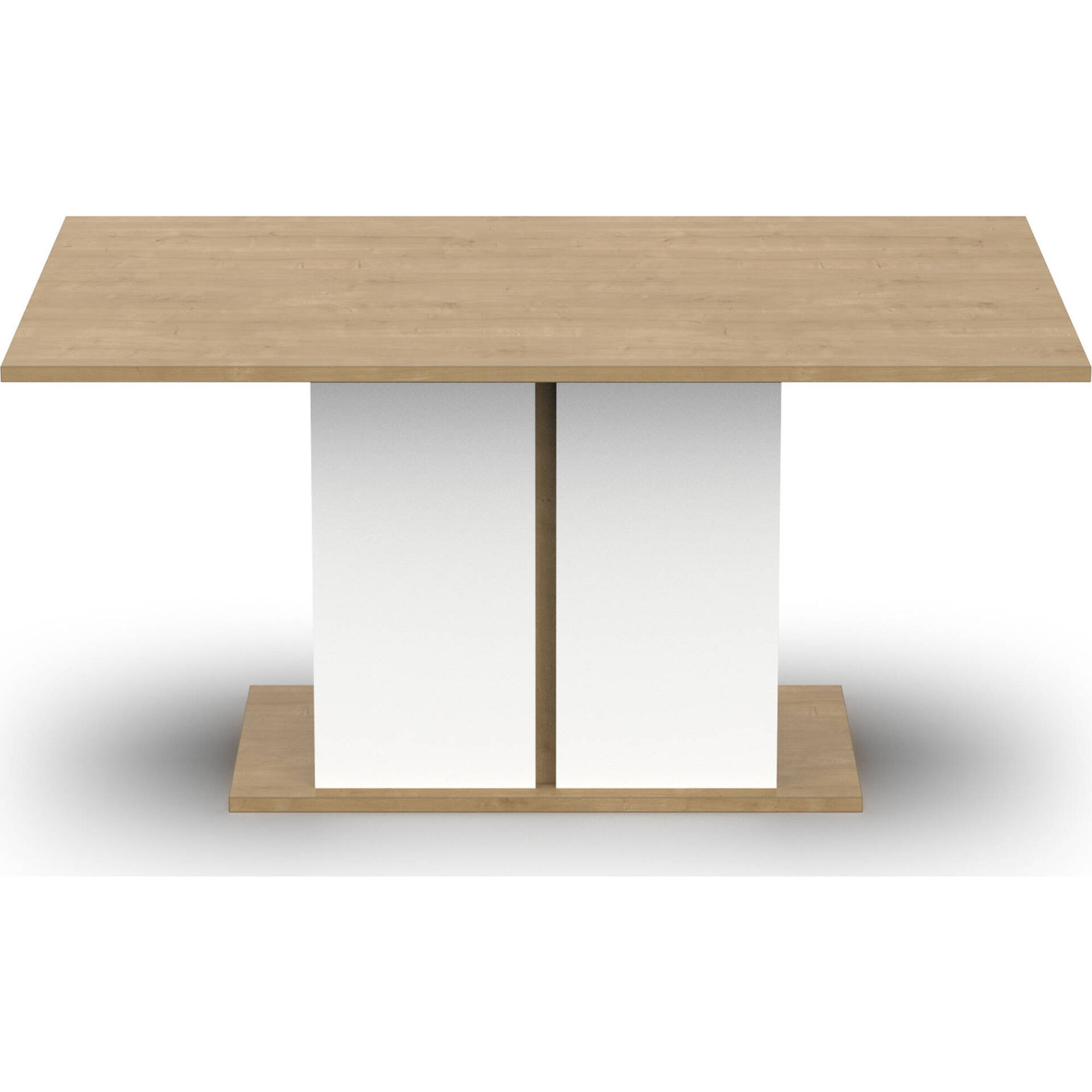 Mesa de Jantar 160x90x78cm Branca e Carvalho Access