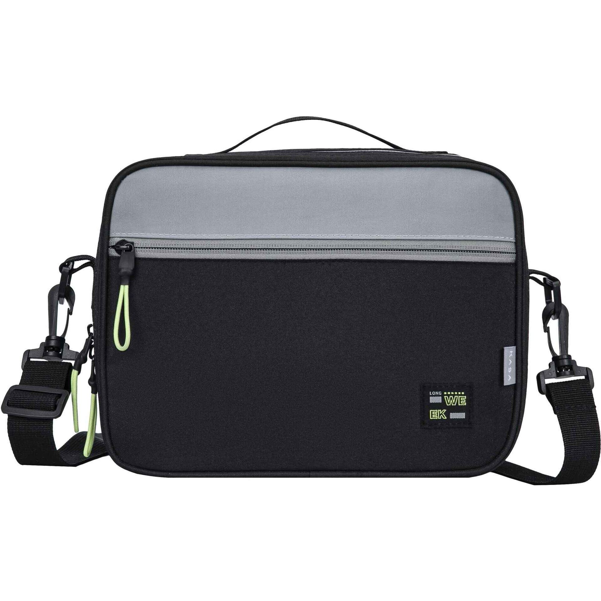 Saco T&eacute;rmico Cinza e Preto Long Week Kasa