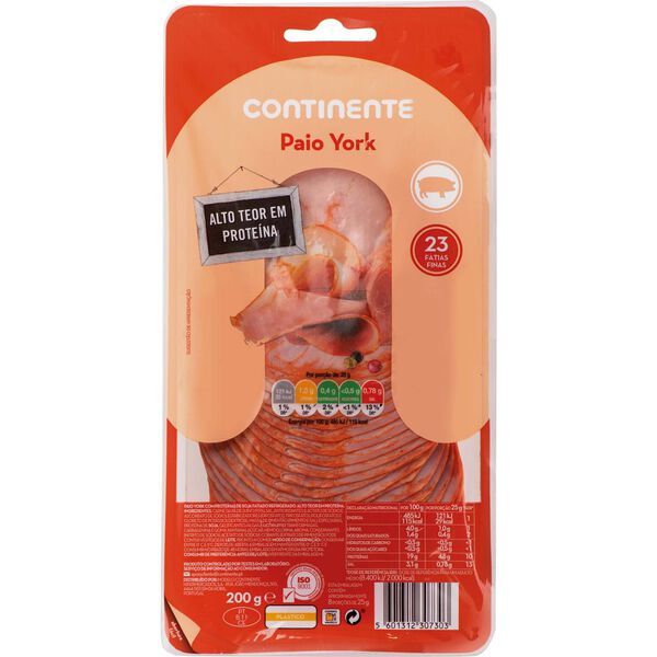 Paio York Fatias Finas Continente