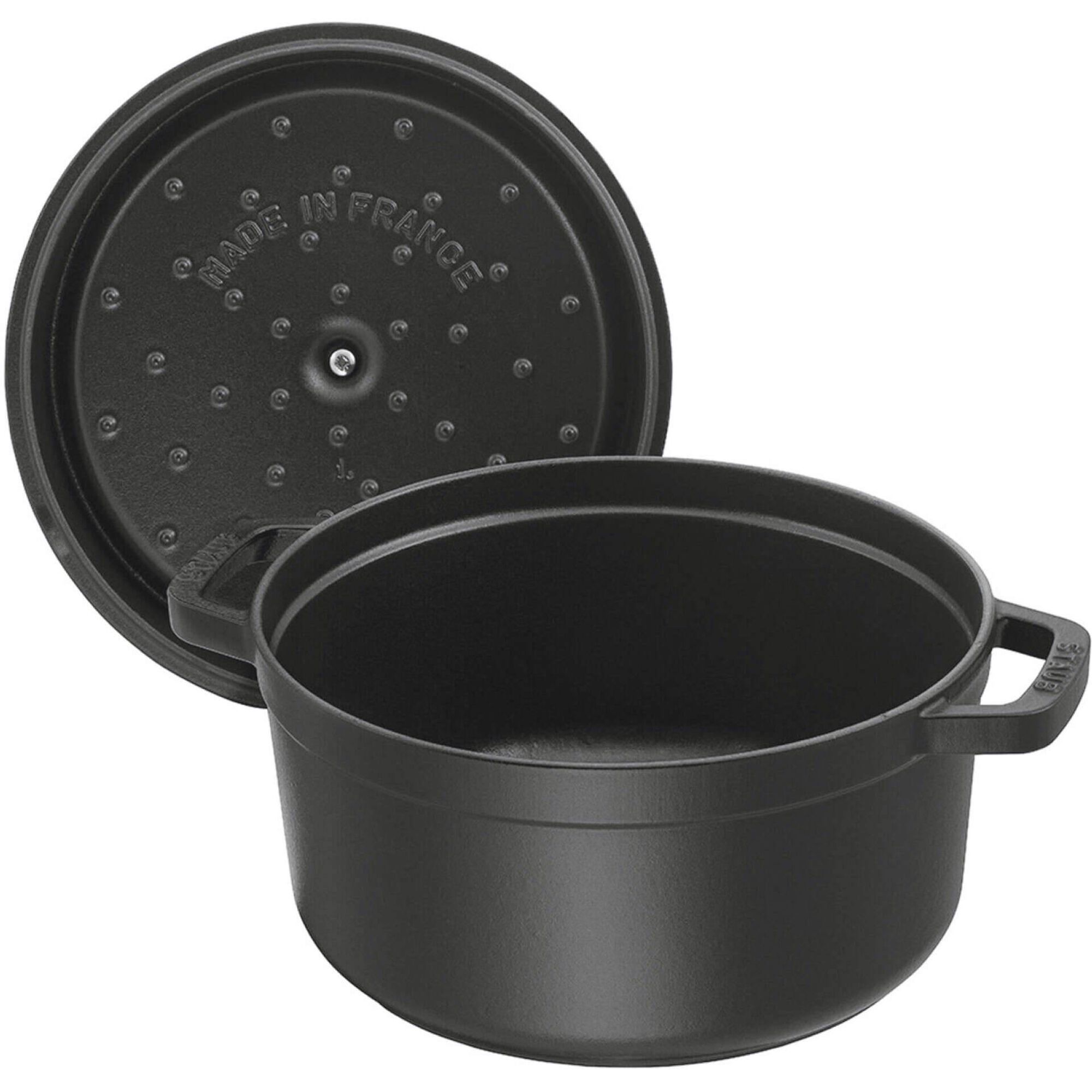 Ca&ccedil;arola Redondo Ferro Fundido 14cm Preta Staub