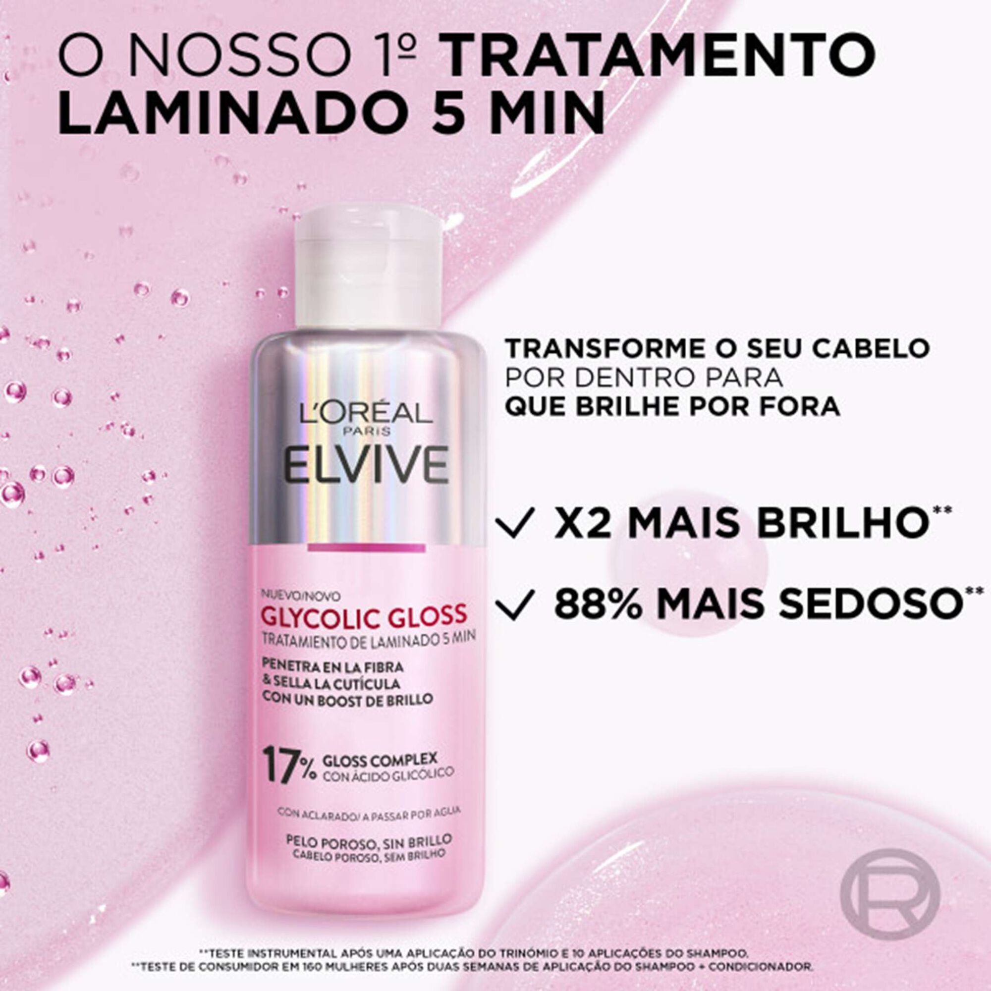 Máscara Cabelo Elvive Glycolic Gloss