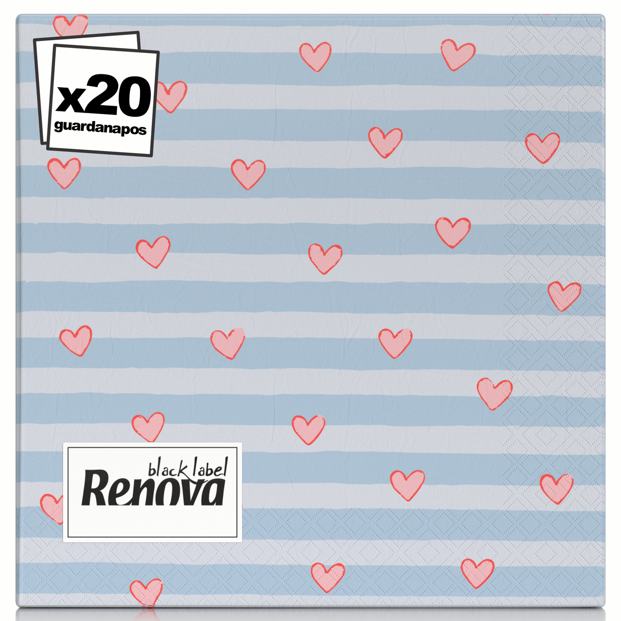 Guardanapos 3 Folhas Black Label Decorado Renova