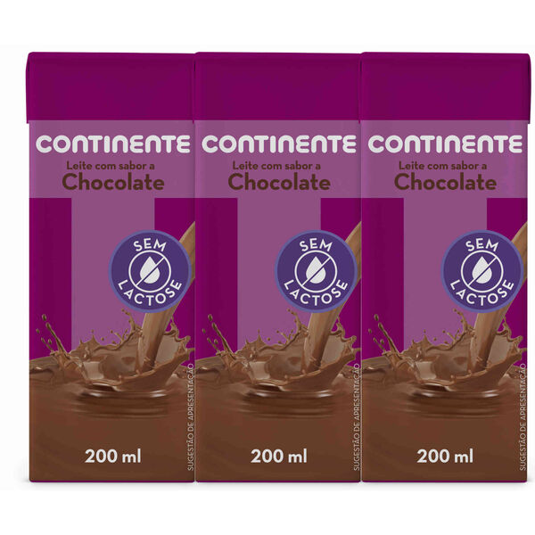Leite Achocolatado sem Lactose Continente
