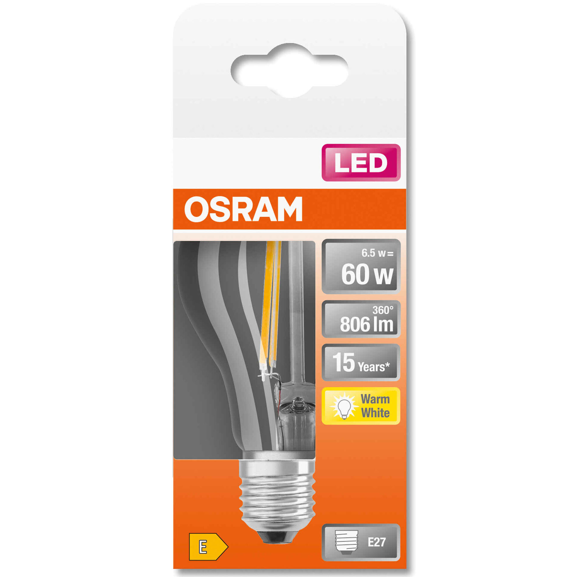 Lâmpada LED Standard 60mm E27 2700K 60W - Osram | Continente Online