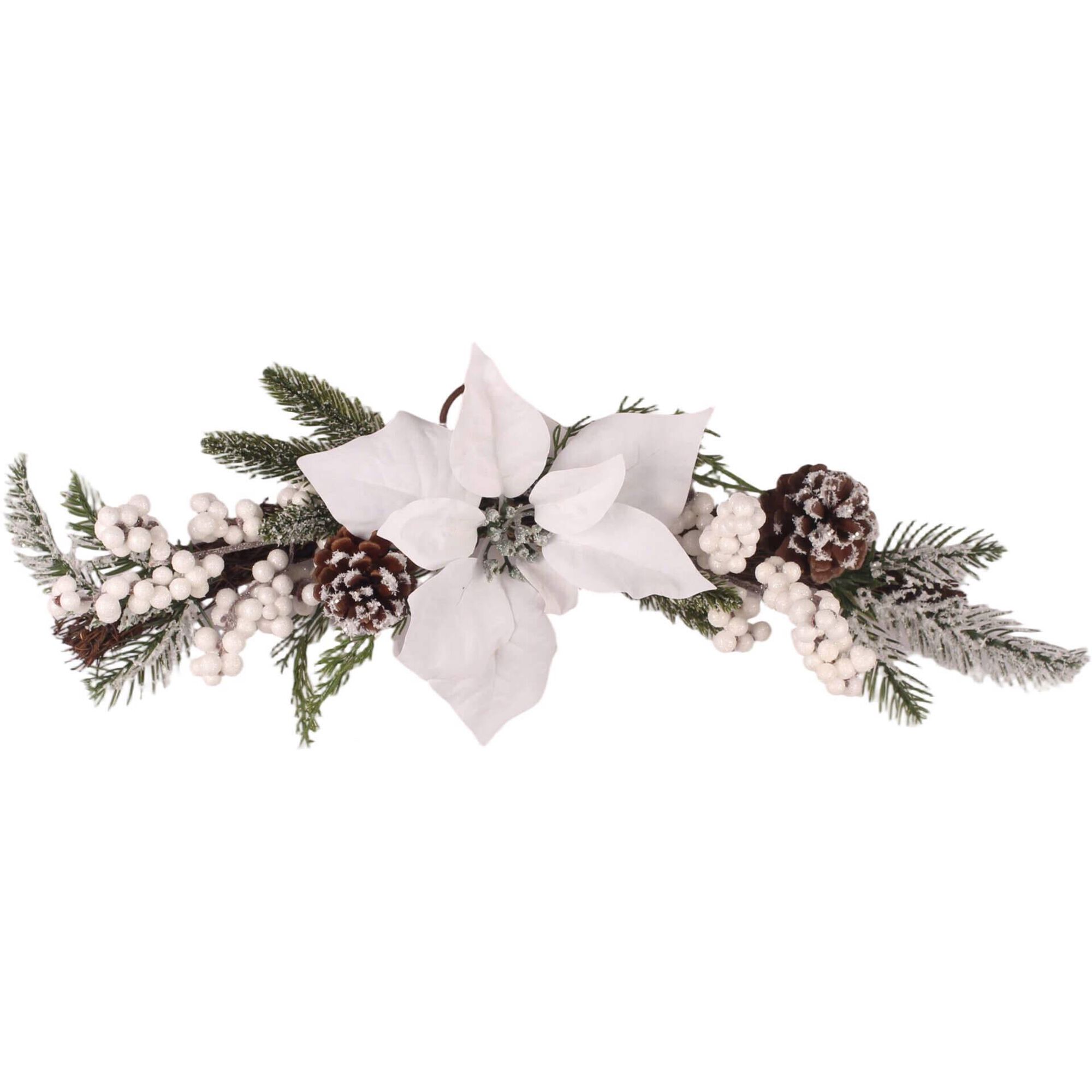 Arranjo Poinsetia Branca Kasa
