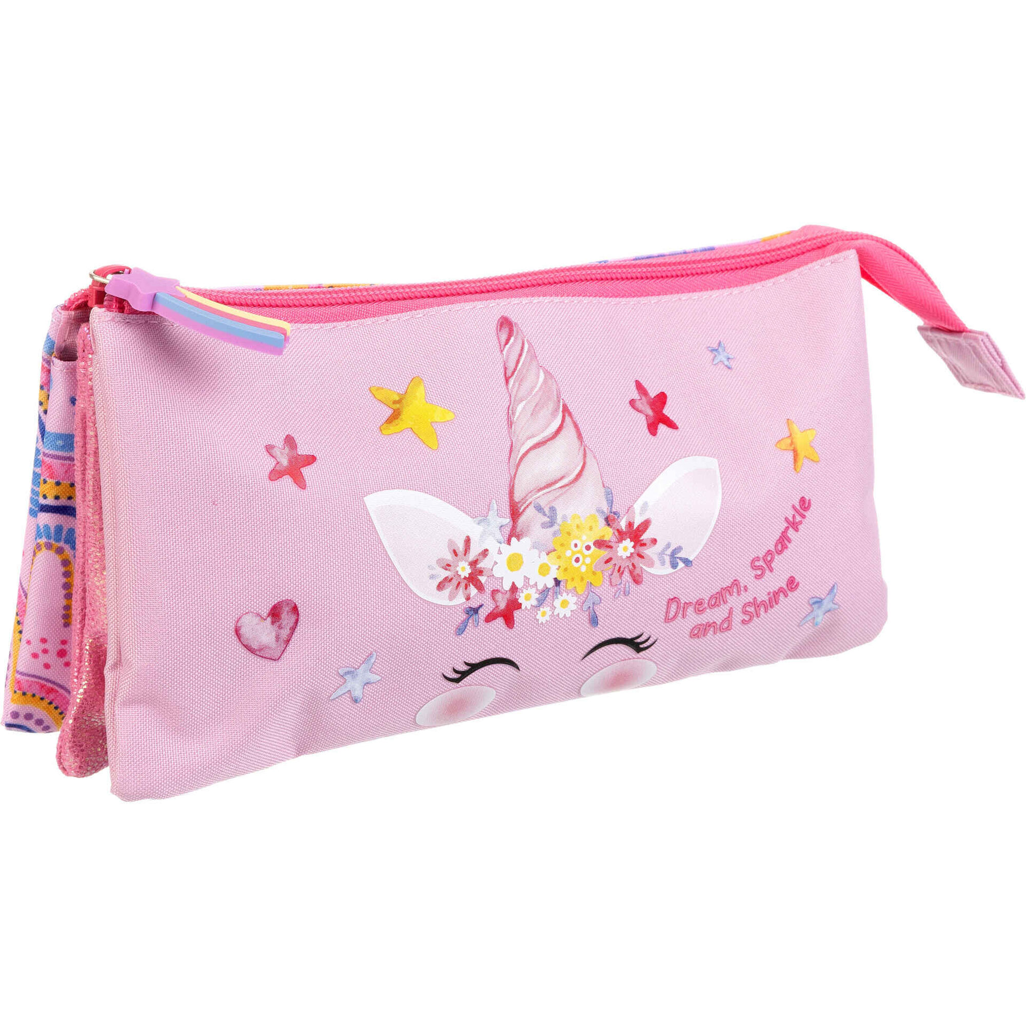 Estojo Triplo Rosa Unicorn Note!