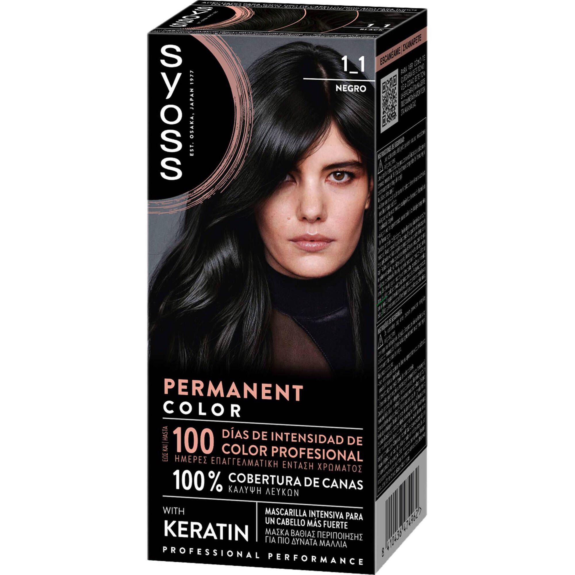 Coloração Permanente Permanent Color Preto 1-1