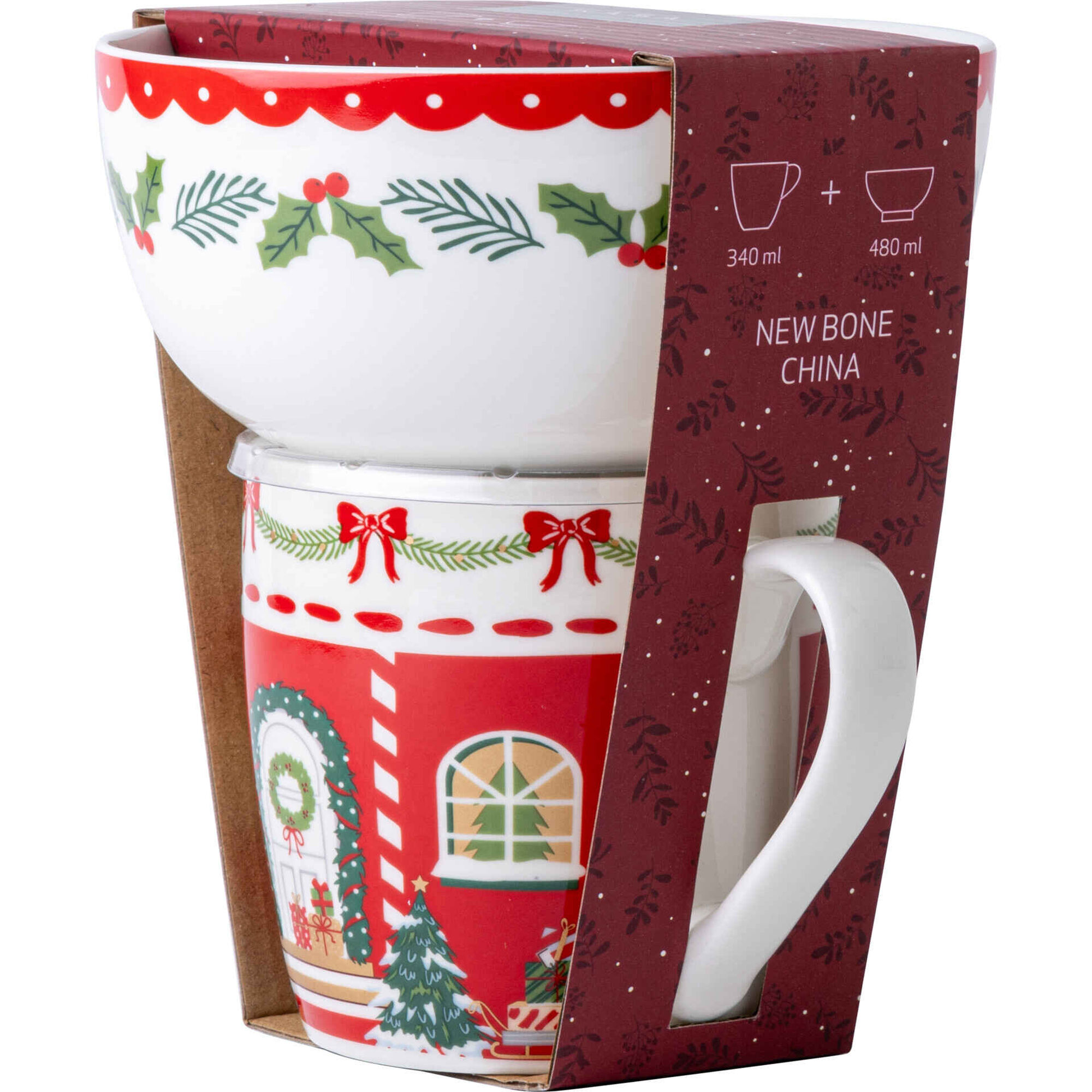 Conjunto Caneca e Ta&ccedil;a Azevinho Kasa