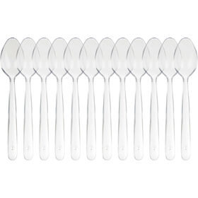 Conjunto 12 Colheres Reutiliz&aacute;veis Transparente