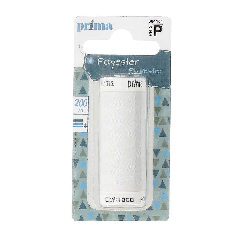 Linha Poliéster 200m Branco Prima