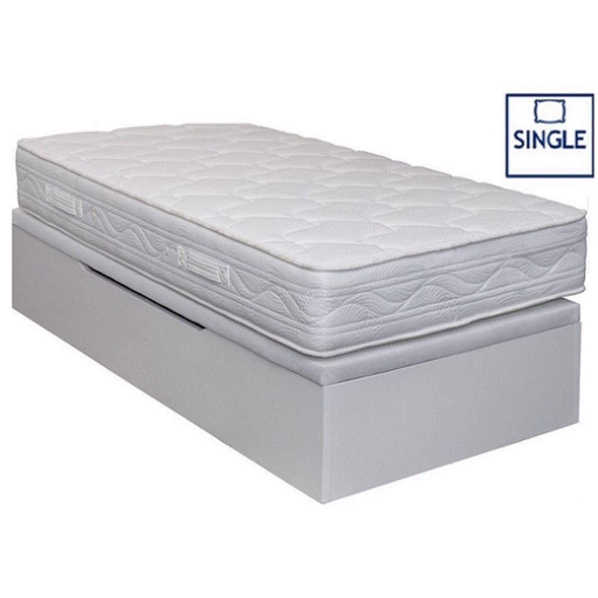 Conjunto Colchão e Base Cinza Solteiro 90x190cm Sleep Abertura Lateral Conjunto Colchão e Base Cinza Solteiro 90x190cm Sleep Abertura Lateral