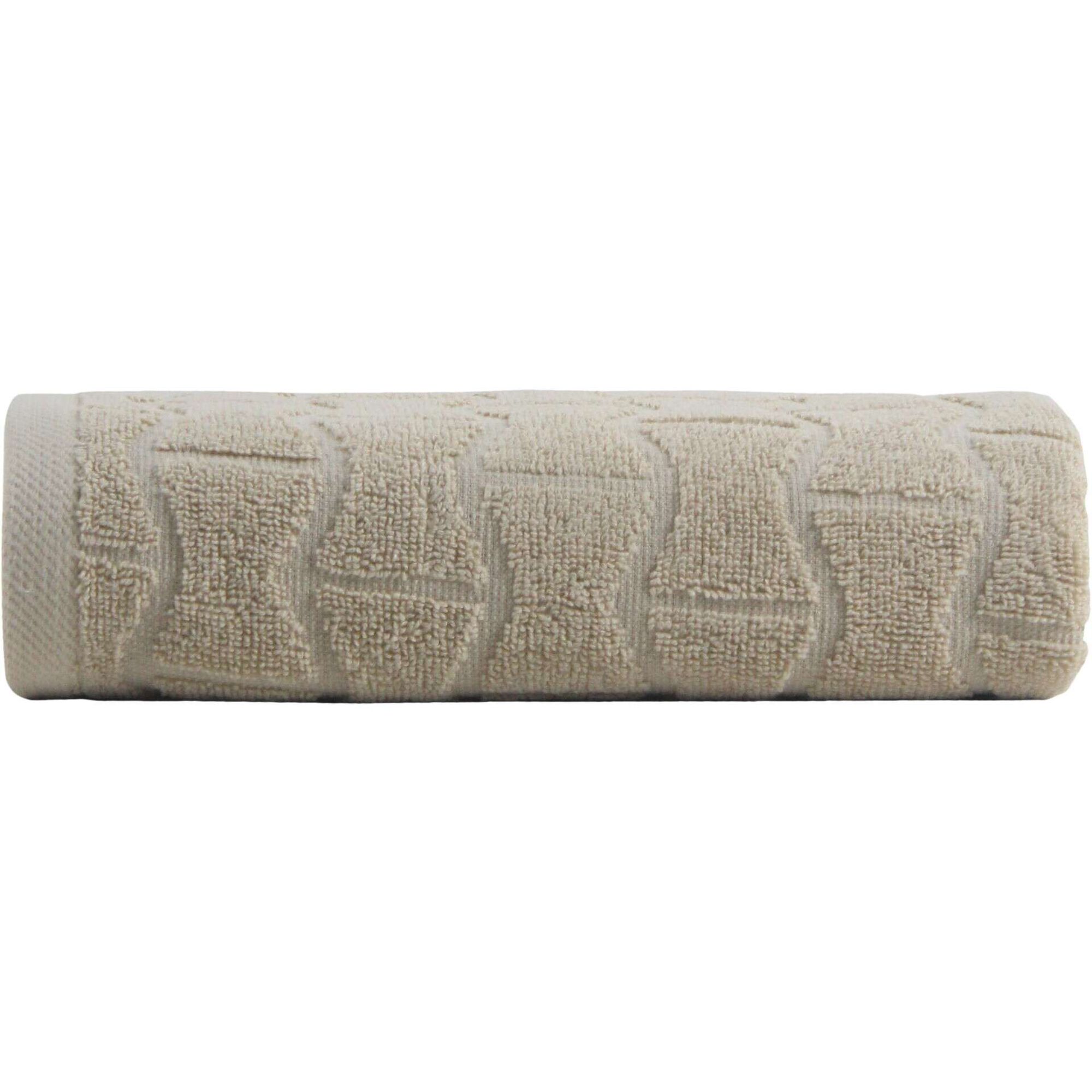 Toalha M&atilde;o Jacquard Bege Kasa