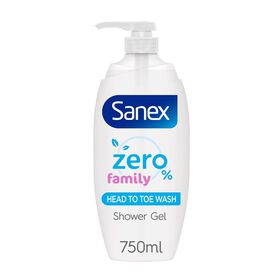 Gel de Banho Zero% Family com Doseador Sanex