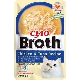 Snack para Gato Broth Frango e Atum Ciao