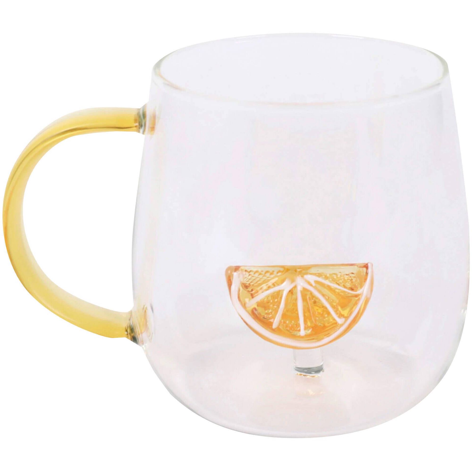 Caneca Vidro 380ml Lim&atilde;o Kasa