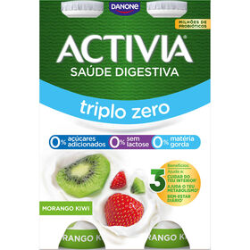 Bifidus L&iacute;quido Triplo 0% Morango e Kiwi sem Lactose Activia Danone