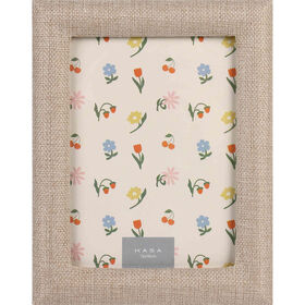 Moldura 13x18cm Tecido Bege Kasa