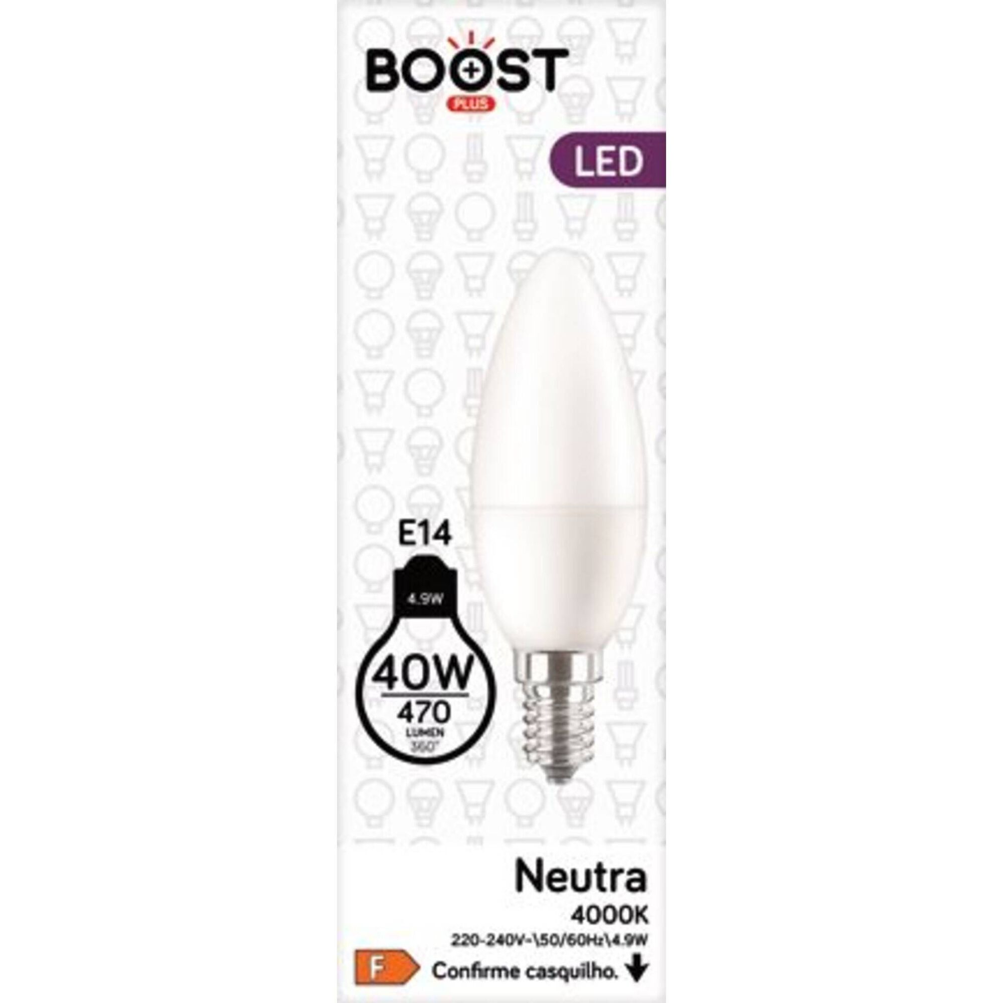 L&acirc;mpada LED Basic Chama E14 4000K 40W Boost