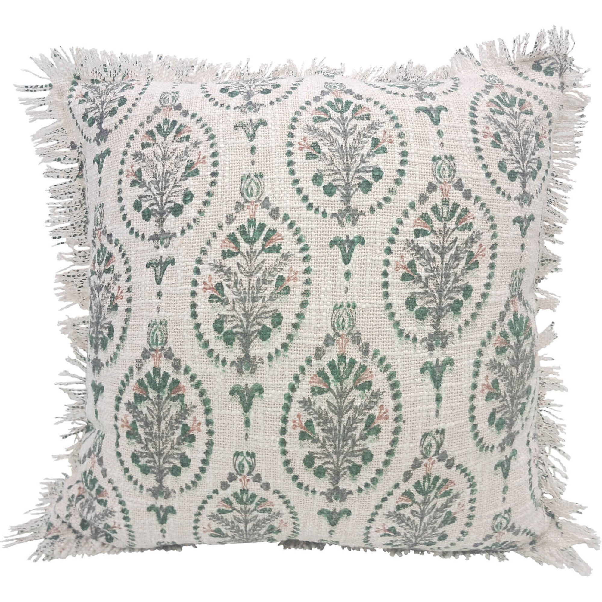 Almofada 45x45cm All Over Motivos Verde Kasa