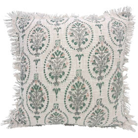 Almofada 45x45cm All Over Motivos Verde Kasa