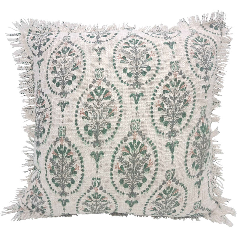 Almofada 45x45cm All Over Motivos Verde Kasa