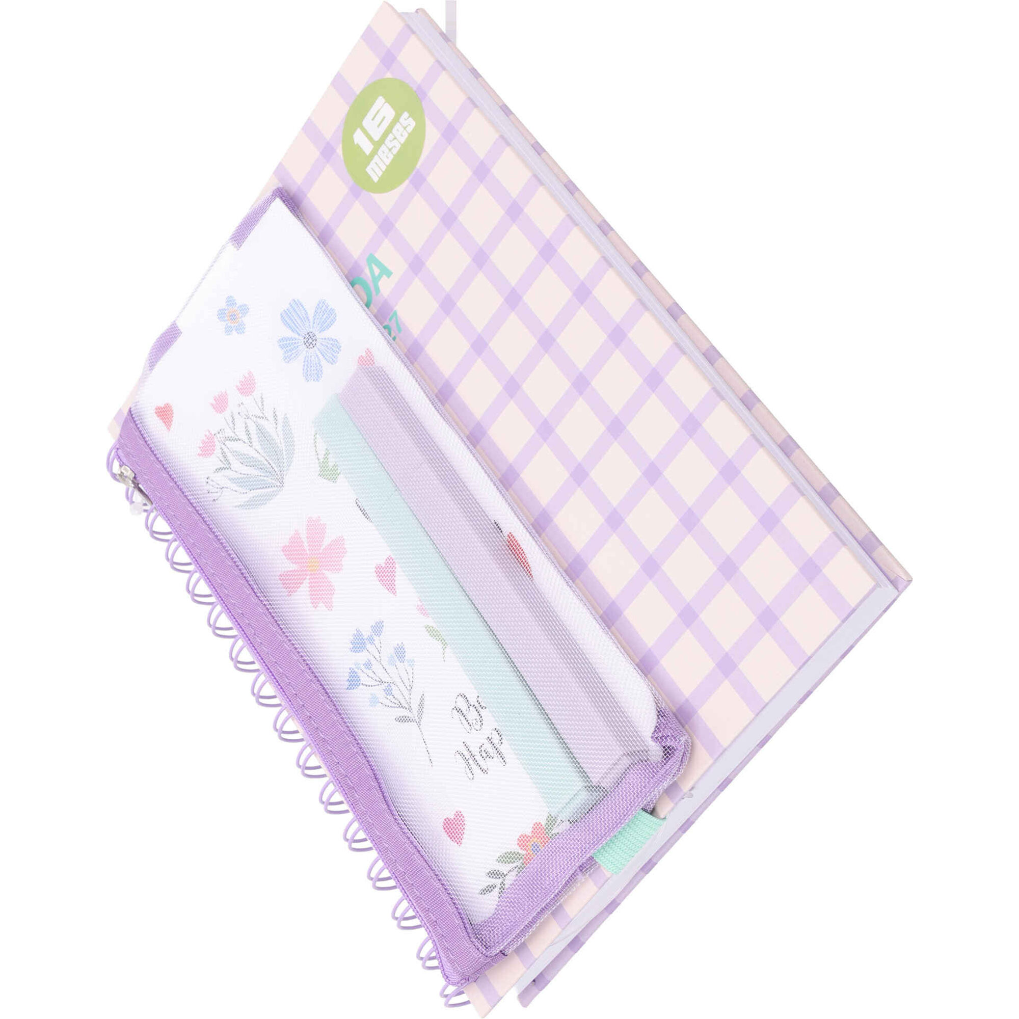 Conjunto de Agenda 16 Meses A5 com Sublinhadores e Estojo (v&aacute;rios modelos) Note!