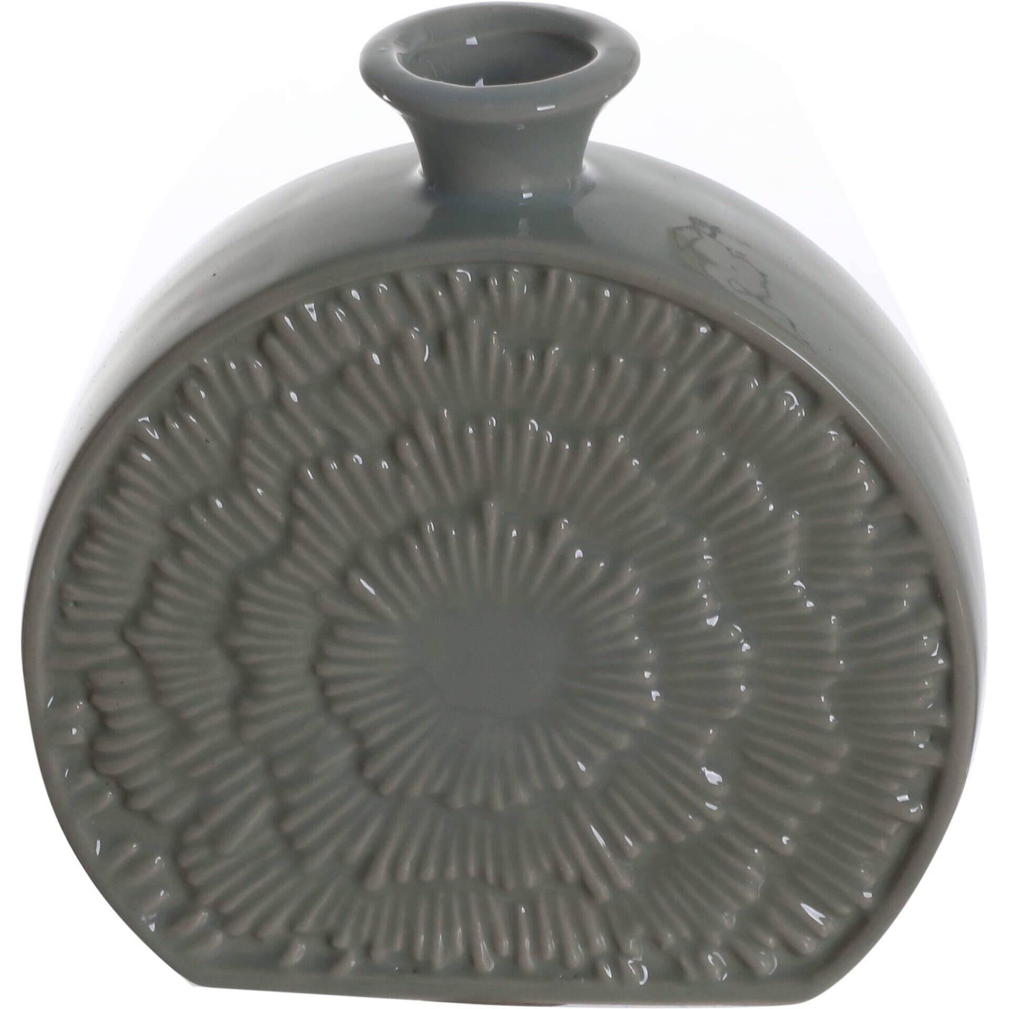 Jarra 15cm Redonda Trabalhada Branca