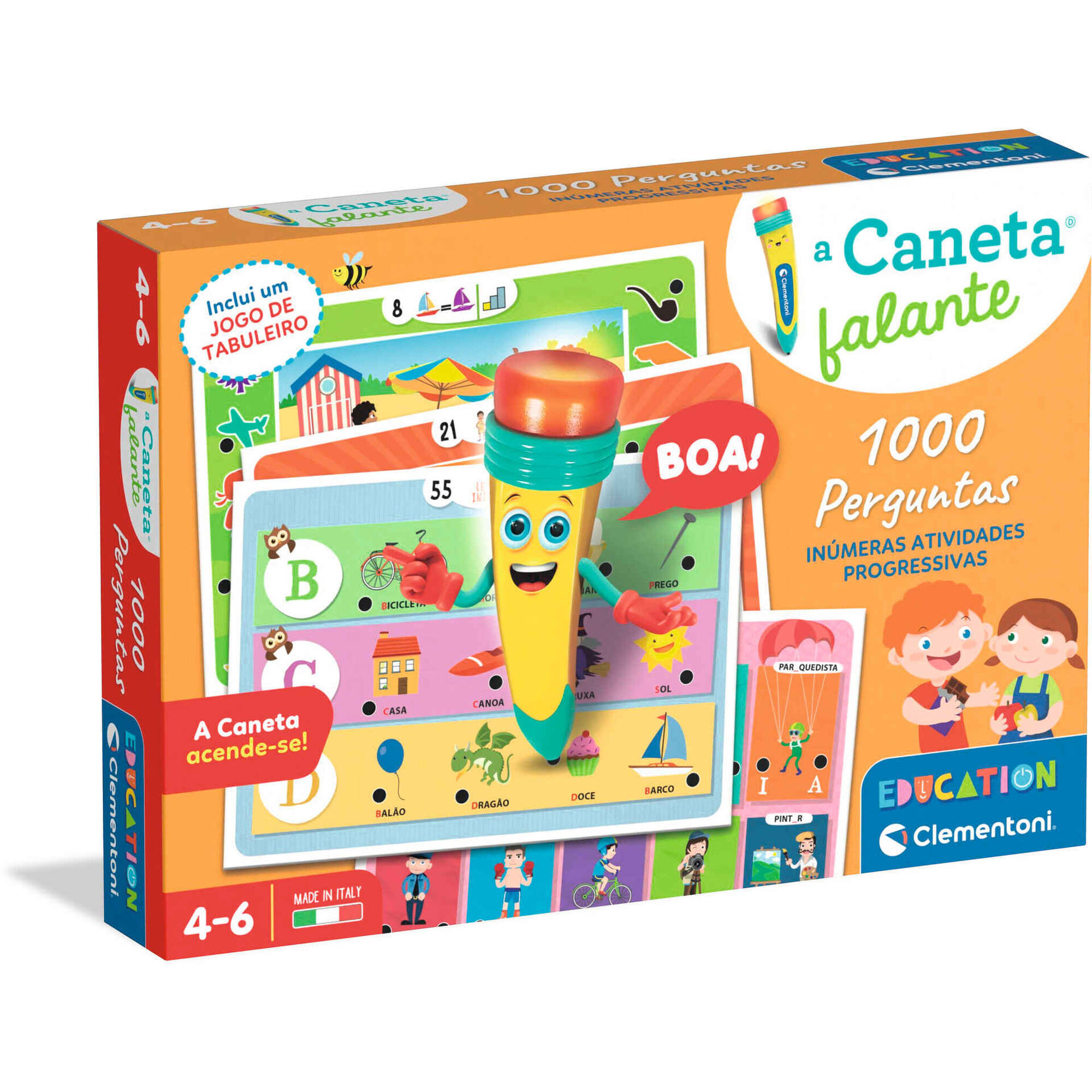 Clementoni - Jogo Caneta Falante 1000 Perguntas