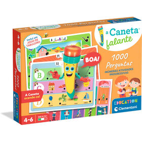 Clementoni - Jogo Caneta Falante 1000 Perguntas