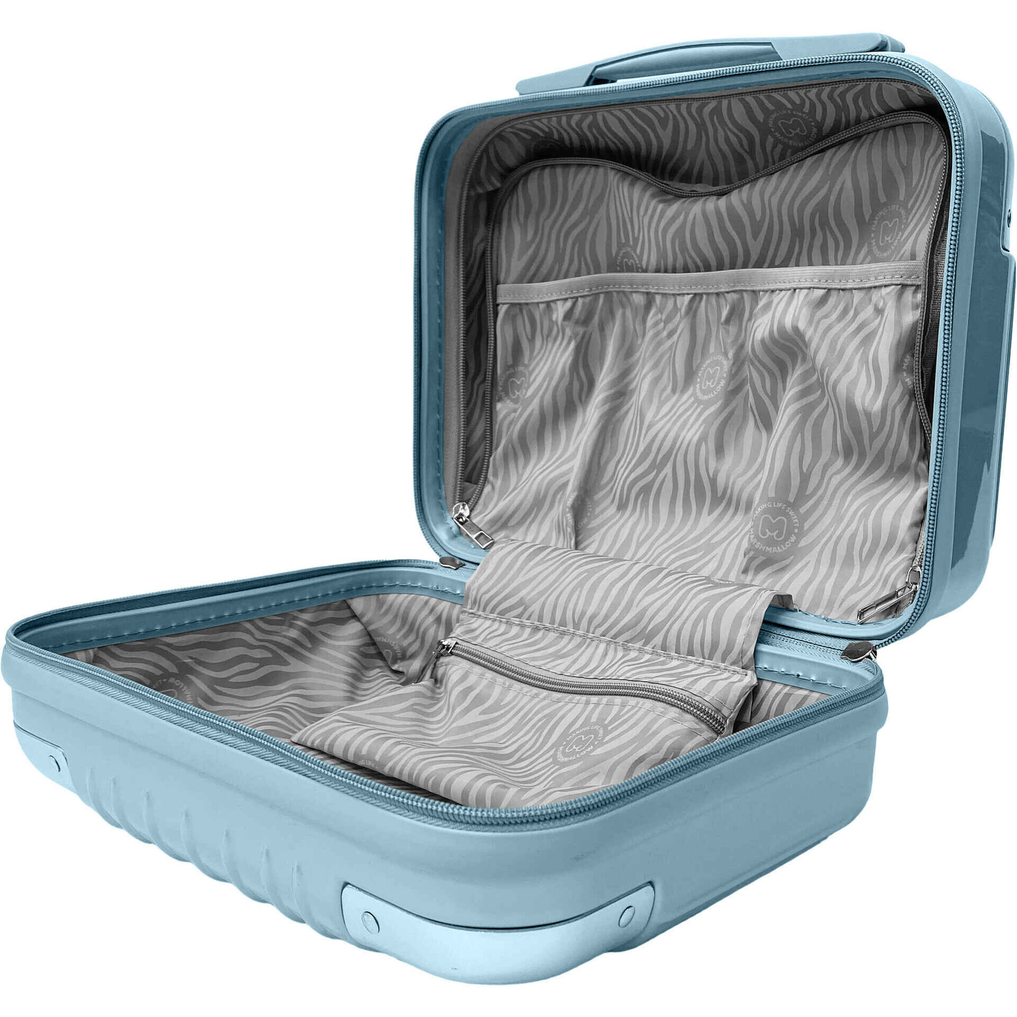 Necessaire Azul Met&aacute;lico Marshmallow