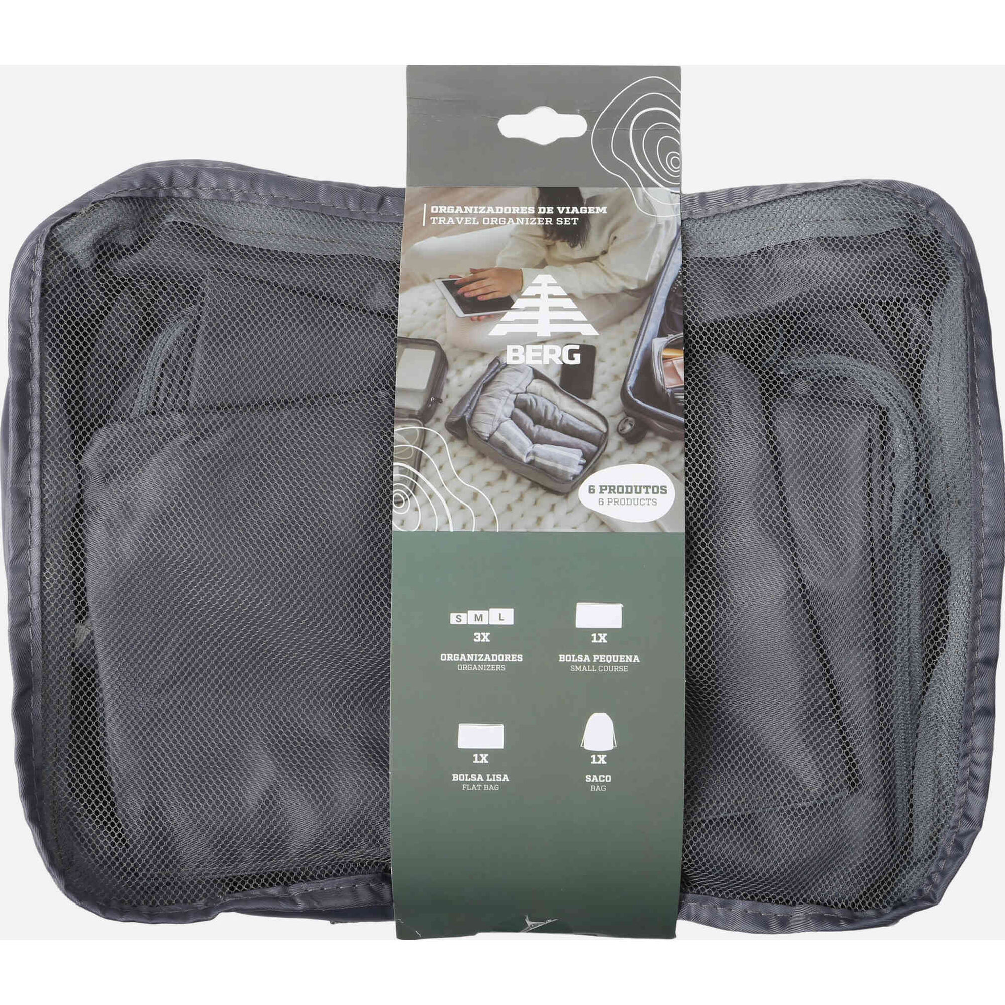 Conjunto 6 Organizadores Viagem Cinza