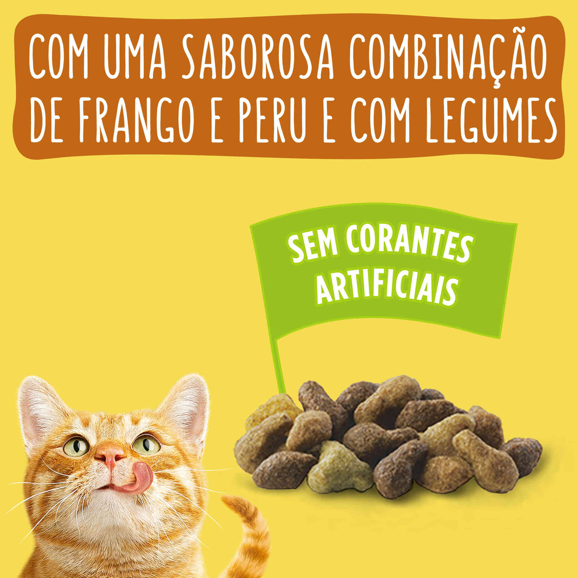 Ra&ccedil;&atilde;o para Gato Adulto Frango, Peru e Legumes Purina Friskies