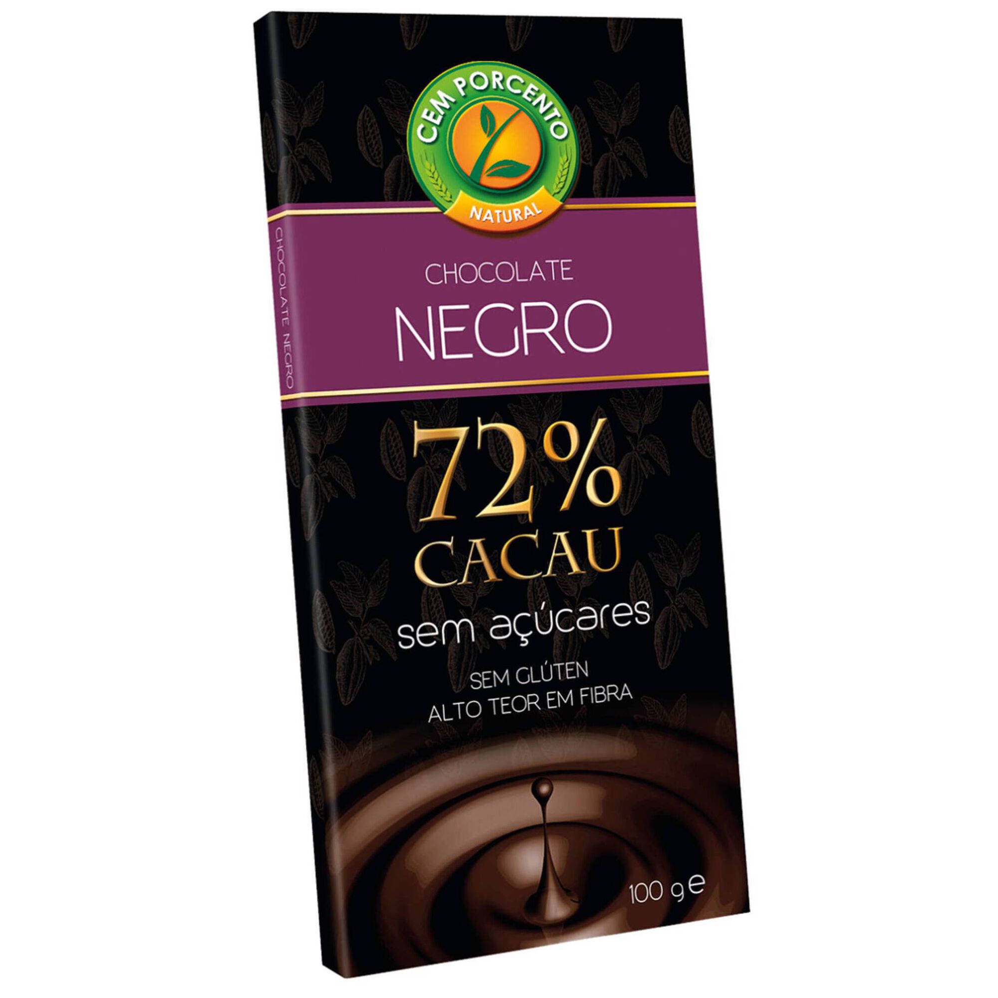 Tablete de Chocolate Negro 72% Cacau sem Glúten