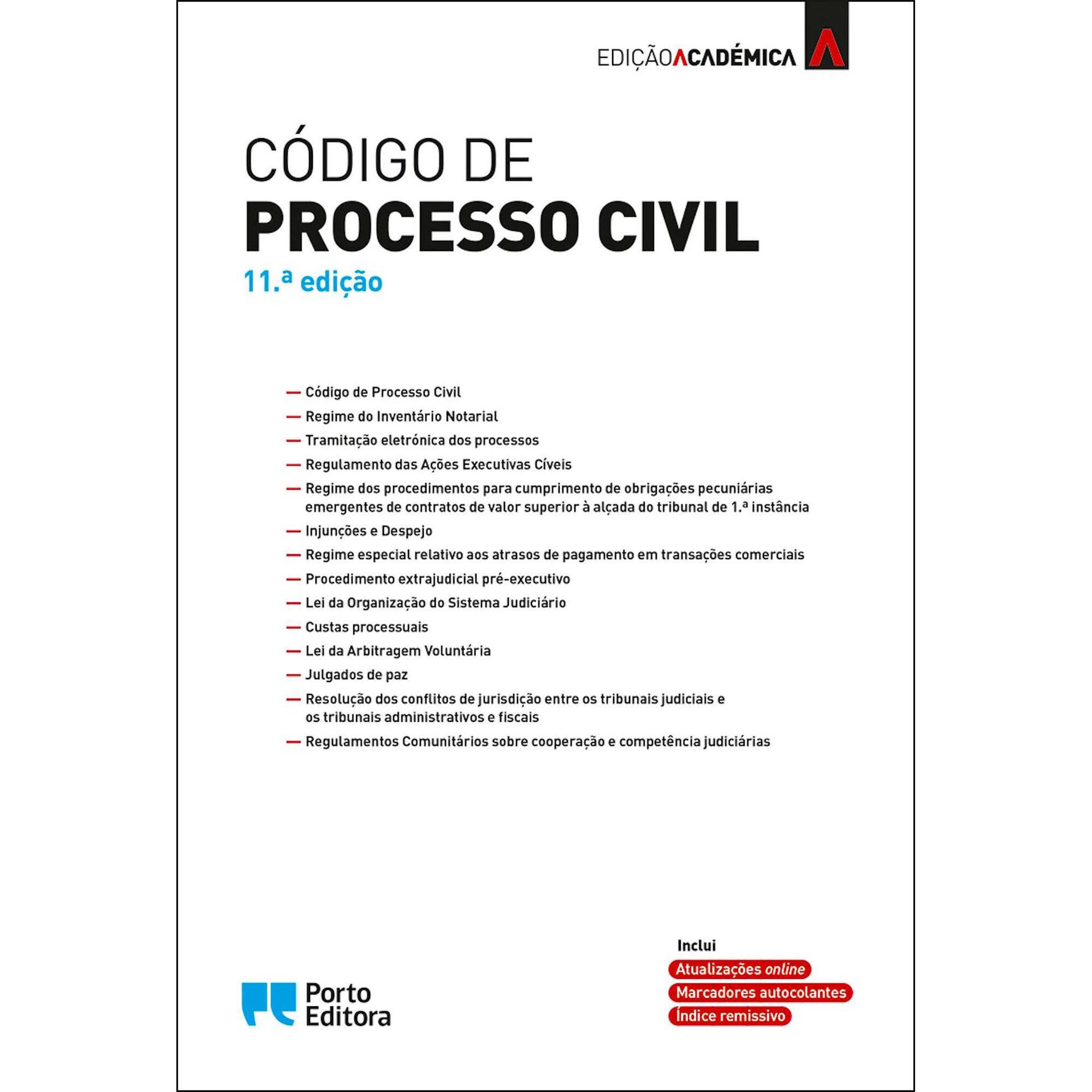 C&oacute;digo de Processo Civil - Edi&ccedil;&atilde;o Acad&eacute;mica