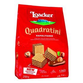 Bolachas Wafers Quadratini com Recheio Avelã Bolachas Wafers Quadratini com Recheio Avelã