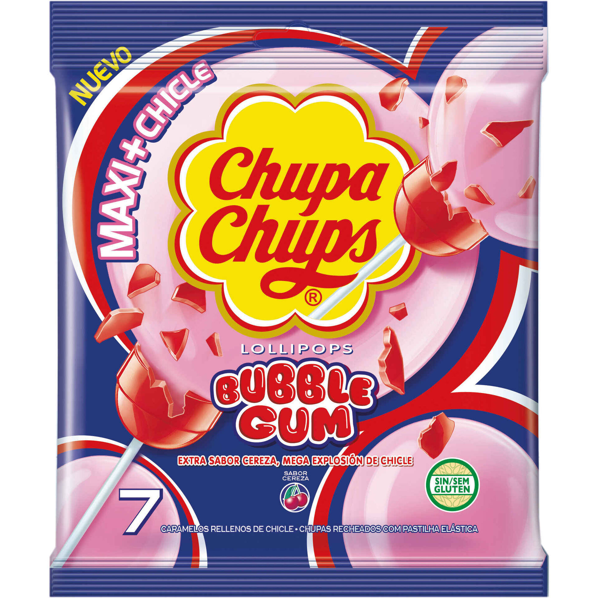 Chupas Bubble Gum sem Glúten Chupas Bubble Gum sem Glúten