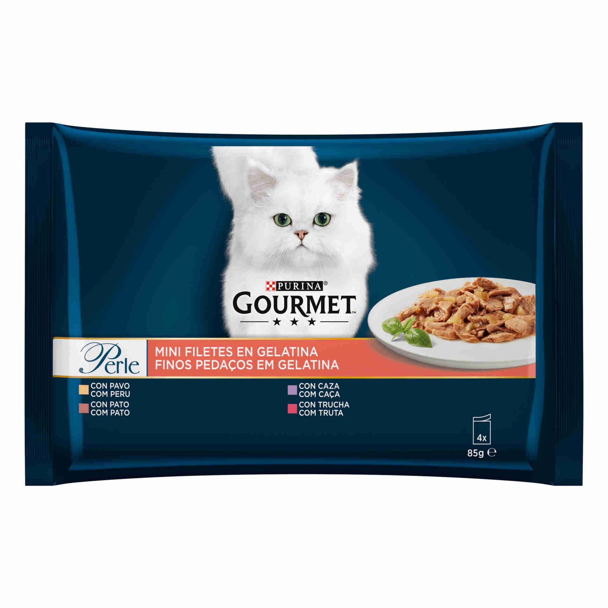 Comida Húmida para Gato Adulto Finos Pedaços em Gelatina Saquetas Comida Húmida para Gato Adulto Finos Pedaços em Gelatina Saquetas