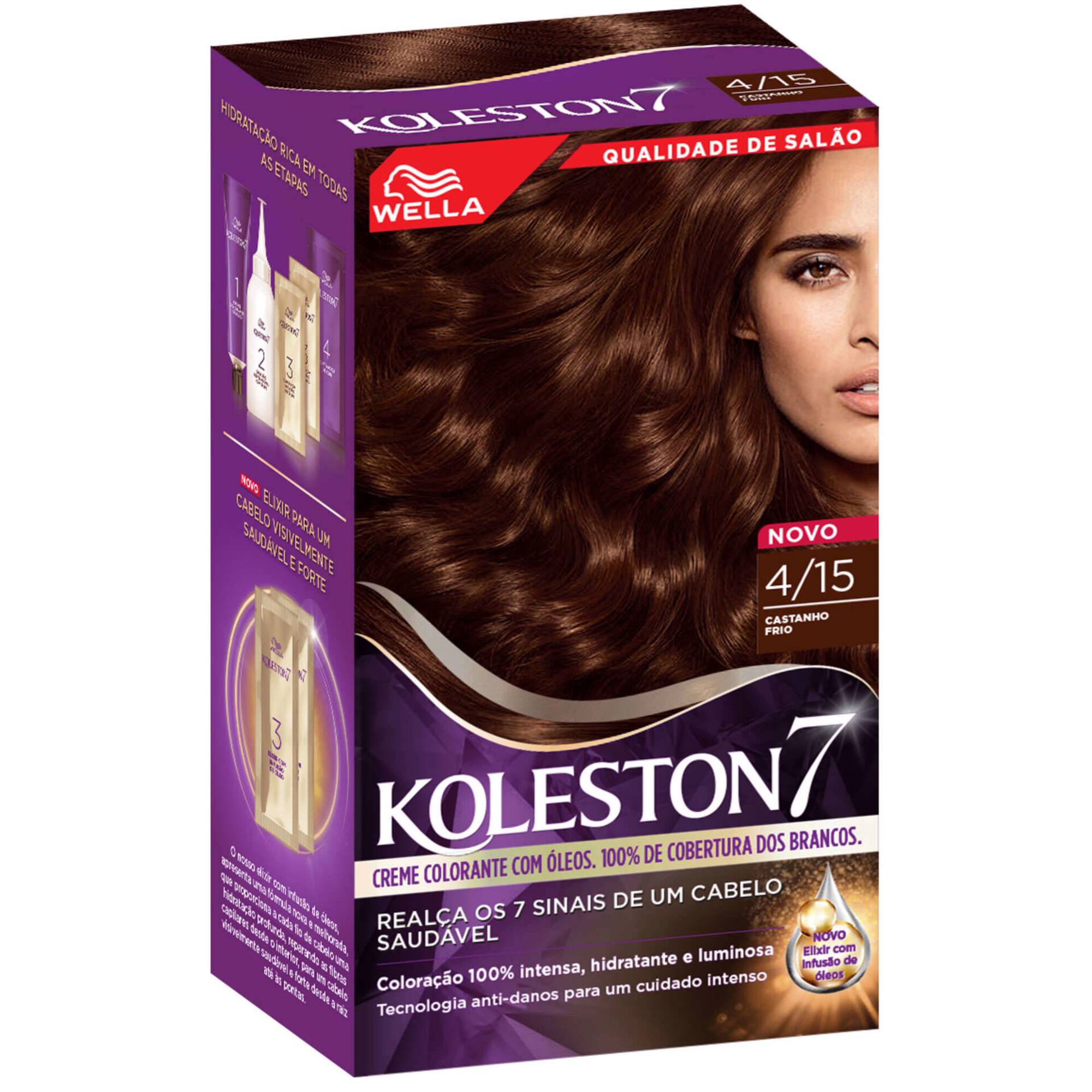 Colora&ccedil;&atilde;o Permanente Castanho Frio 4/15 Koleston