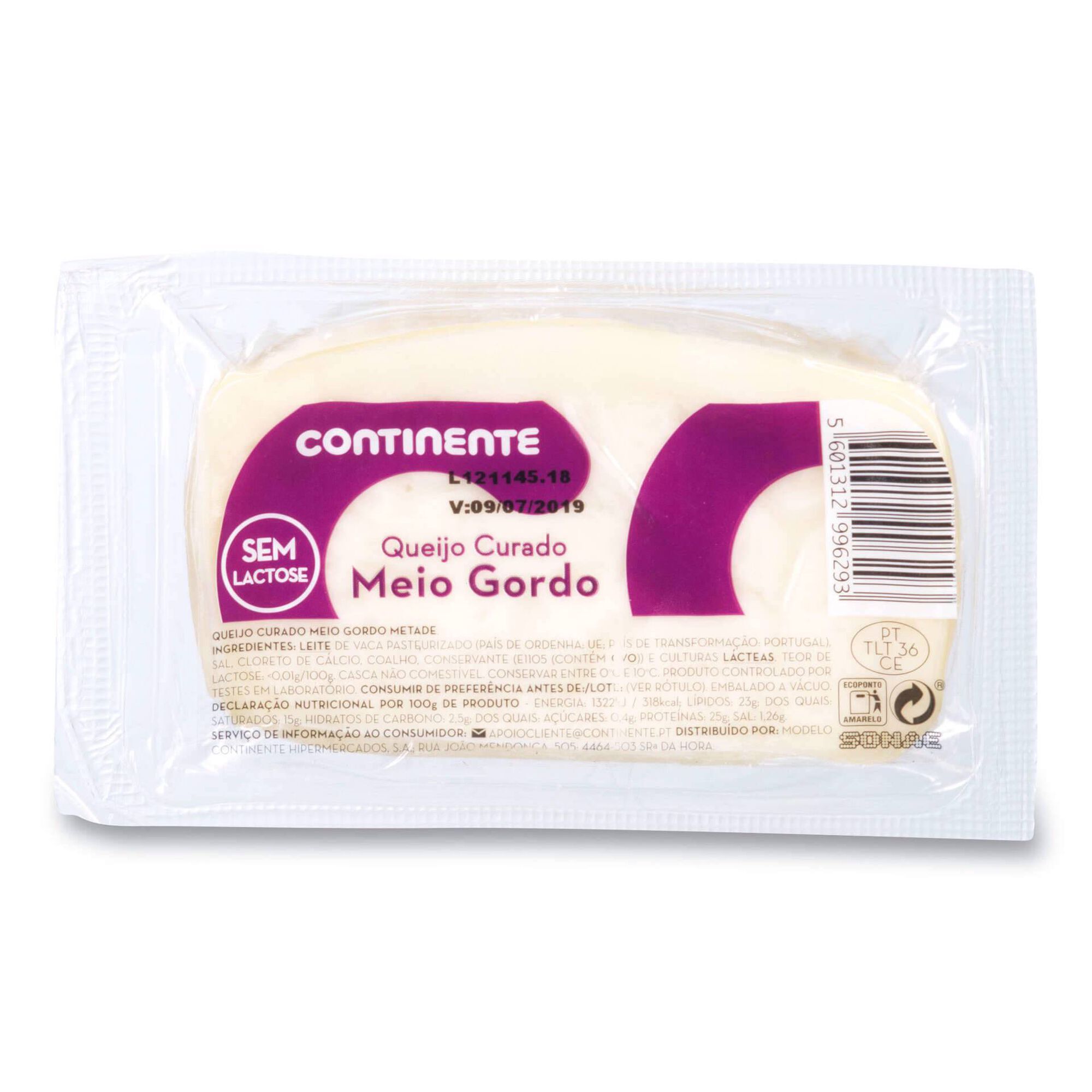Queijo de Vaca Curado Meio Gordo sem Lactose