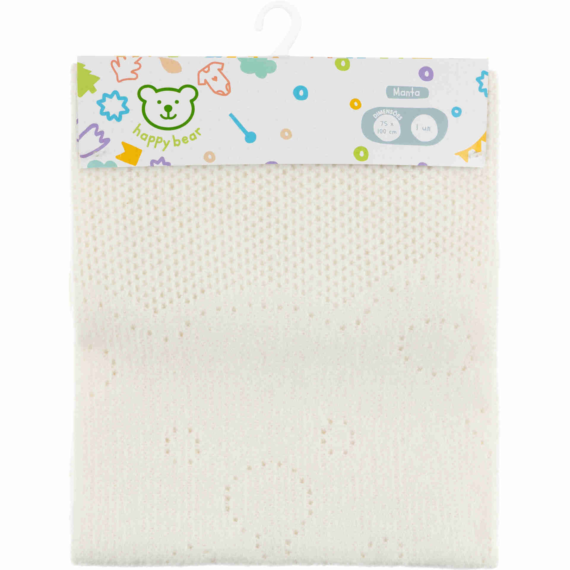 Manta Estrela 75x100cm P&eacute;rola Happy Bear