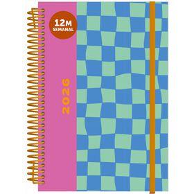 Agenda A5 2026 Espiral 12 Meses (v&aacute;rias cores)