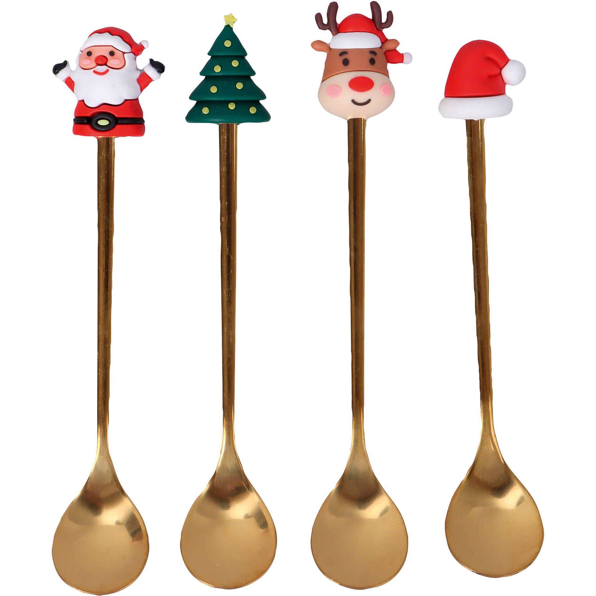 Conjunto 4 Colheres Bonecos Natal